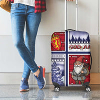Norway Christmas Luggage Cover Julenisse God Jul - Wonder Print Shop