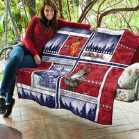 Norway Christmas Quilt Julenisse God Jul - Wonder Print Shop