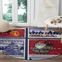 Norway Christmas Round Carpet Julenisse God Jul - Wonder Print Shop