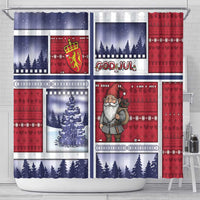 Norway Christmas Shower Curtain Julenisse God Jul - Wonder Print Shop