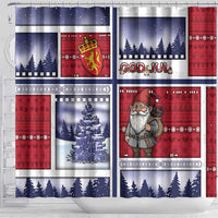Norway Christmas Shower Curtain Julenisse God Jul - Wonder Print Shop