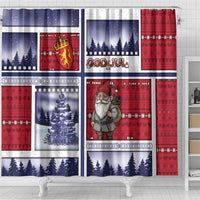Norway Christmas Shower Curtain Julenisse God Jul - Wonder Print Shop