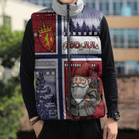Norway Christmas Sleeveless Puffer Jacket Julenisse God Jul - Wonder Print Shop