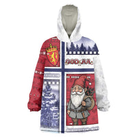 Norway Christmas Wearable Blanket Hoodie Julenisse God Jul - Wonder Print Shop