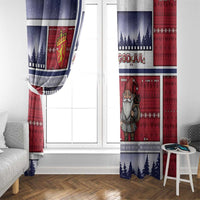 Norway Christmas Window Curtain Julenisse God Jul - Wonder Print Shop