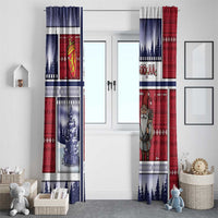 Norway Christmas Window Curtain Julenisse God Jul - Wonder Print Shop