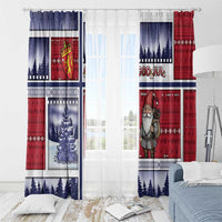 Norway Christmas Window Curtain Julenisse God Jul - Wonder Print Shop