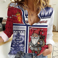 Norway Christmas Women Casual Shirt Julenisse God Jul - Wonder Print Shop