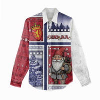 Norway Christmas Women Casual Shirt Julenisse God Jul - Wonder Print Shop