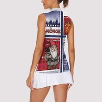 Norway Christmas Women Sleeveless Polo Shirt Julenisse God Jul - Wonder Print Shop