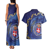 Italian Empire Couples Matching Tank Maxi Dress and Hawaiian Shirt Concept Of Mare Nostrum - Wonder Print Shop