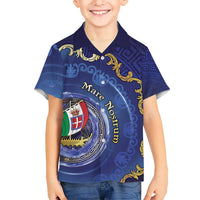 Italian Empire Family Matching Long Sleeve Bodycon Dress and Hawaiian Shirt Concept Of Mare Nostrum - Wonder Print Shop