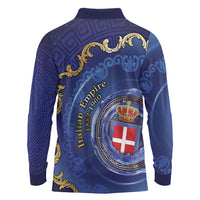 Italian Empire Long Sleeve Polo Shirt Concept Of Mare Nostrum - Wonder Print Shop