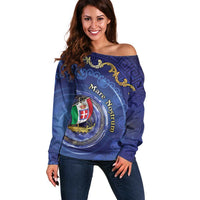 Italian Empire Off Shoulder Sweater Concept Of Mare Nostrum - Wonder Print Shop