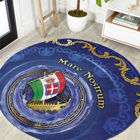 Italian Empire Round Carpet Concept Of Mare Nostrum - Wonder Print Shop