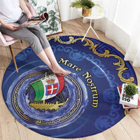 Italian Empire Round Carpet Concept Of Mare Nostrum - Wonder Print Shop