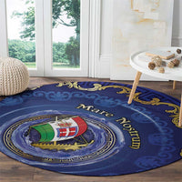Italian Empire Round Carpet Concept Of Mare Nostrum - Wonder Print Shop