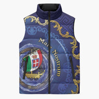 Italian Empire Sleeveless Puffer Jacket Concept Of Mare Nostrum - Wonder Print Shop