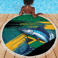 Afro-Jamaicans Fishing Beach Blanket Blue Marlin Fish