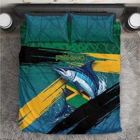Afro-Jamaicans Fishing Bedding Set Blue Marlin Fish
