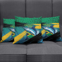 Afro-Jamaicans Fishing Pillow Cover Blue Marlin Fish
