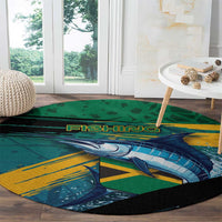 Afro-Jamaicans Fishing Round Carpet Blue Marlin Fish