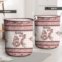 67 Valentine's Day Laundry Basket Vintage Rose And Cupid