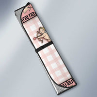 67 Valentine's Day Auto Sun Shade Vintage Rose And Cupid