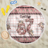67 Valentine's Day Beach Blanket Vintage Rose And Cupid