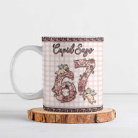 Personalized 67 Valentine's Day Ceramic Mug Vintage Rose And Cupid