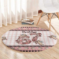 67 Valentine's Day Round Carpet Vintage Rose And Cupid