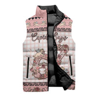 Personalized 67 Valentine's Day Sleeveless Puffer Jacket Vintage Rose And Cupid