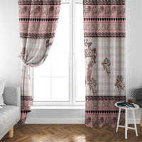 67 Valentine's Day Window Curtain Vintage Rose And Cupid
