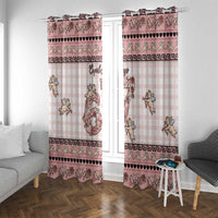 67 Valentine's Day Window Curtain Vintage Rose And Cupid