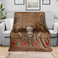 Bison Native American Blanket Tribal Feather Dreamcatcher Boho Style