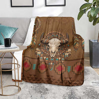 Bison Native American Blanket Tribal Feather Dreamcatcher Boho Style