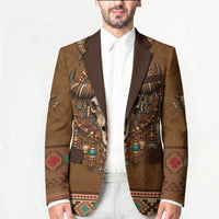 Bison Native American Blazer Tribal Feather Dreamcatcher Boho Style