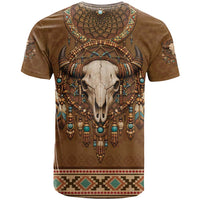 Bison Native American T Shirt Tribal Feather Dreamcatcher Boho Style