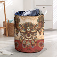 Eagle Native American Laundry Basket Tribal Feather Dreamcatcher Boho Style