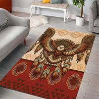 Eagle Native American Area Rug Tribal Feather Dreamcatcher Boho Style
