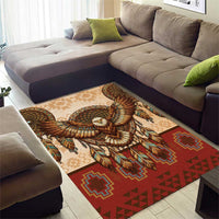 Eagle Native American Area Rug Tribal Feather Dreamcatcher Boho Style