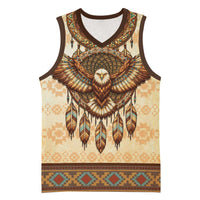 Eagle Native American Basketball Jersey Tribal Feather Dreamcatcher Boho Style