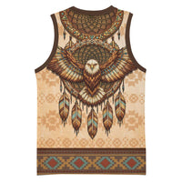 Eagle Native American Basketball Jersey Tribal Feather Dreamcatcher Boho Style