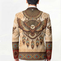 Eagle Native American Blazer Tribal Feather Dreamcatcher Boho Style