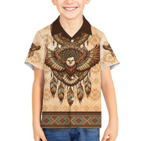 Eagle Native American Hawaiian Shirt Tribal Feather Dreamcatcher Boho Style