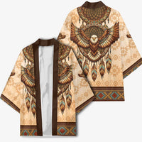 Eagle Native American Kimono Tribal Feather Dreamcatcher Boho Style