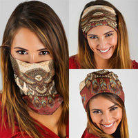 Eagle Native American Neck Gaiter Tribal Feather Dreamcatcher Boho Style