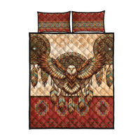 Eagle Native American Quilt Bed Set Tribal Feather Dreamcatcher Boho Style