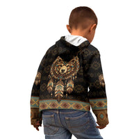 Bear Native American Kid Hoodie Tribal Feather Dreamcatcher Boho Style