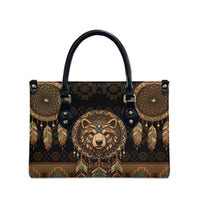 Bear Native American Leather Bag Tribal Feather Dreamcatcher Boho Style